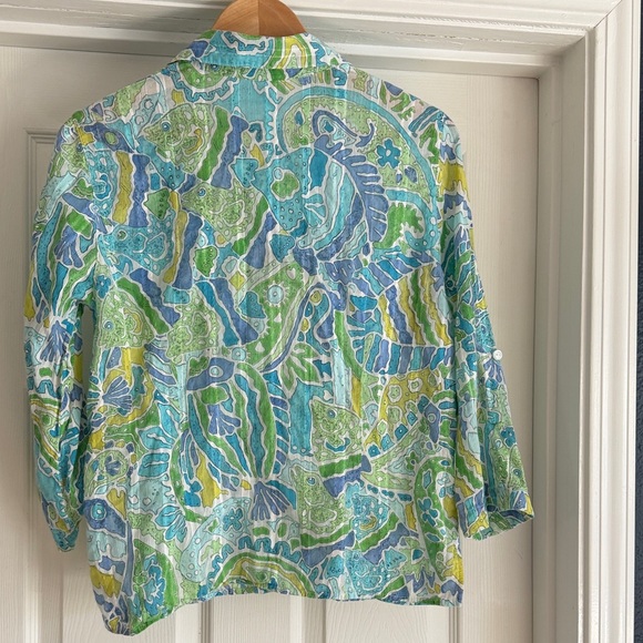 Alfred Dunner Multicolor Patterned Top - Picture 4 of 10